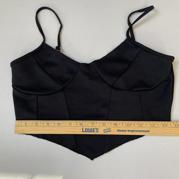 Cider Corset Tank‎ Top Adjustable Straps Structured Stitching Edgy Style Black M - Picture 6 of 7